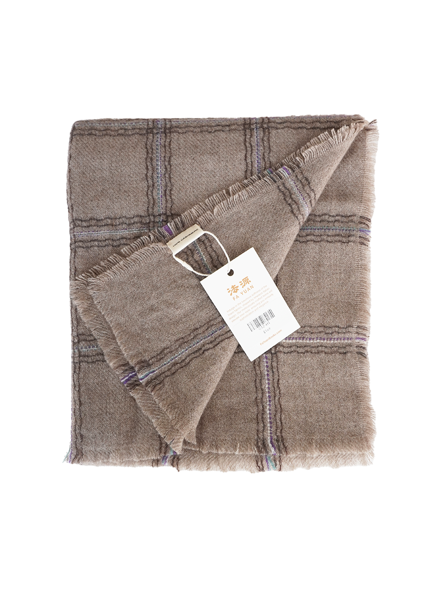 Shawl_Thick_Brown Plaid