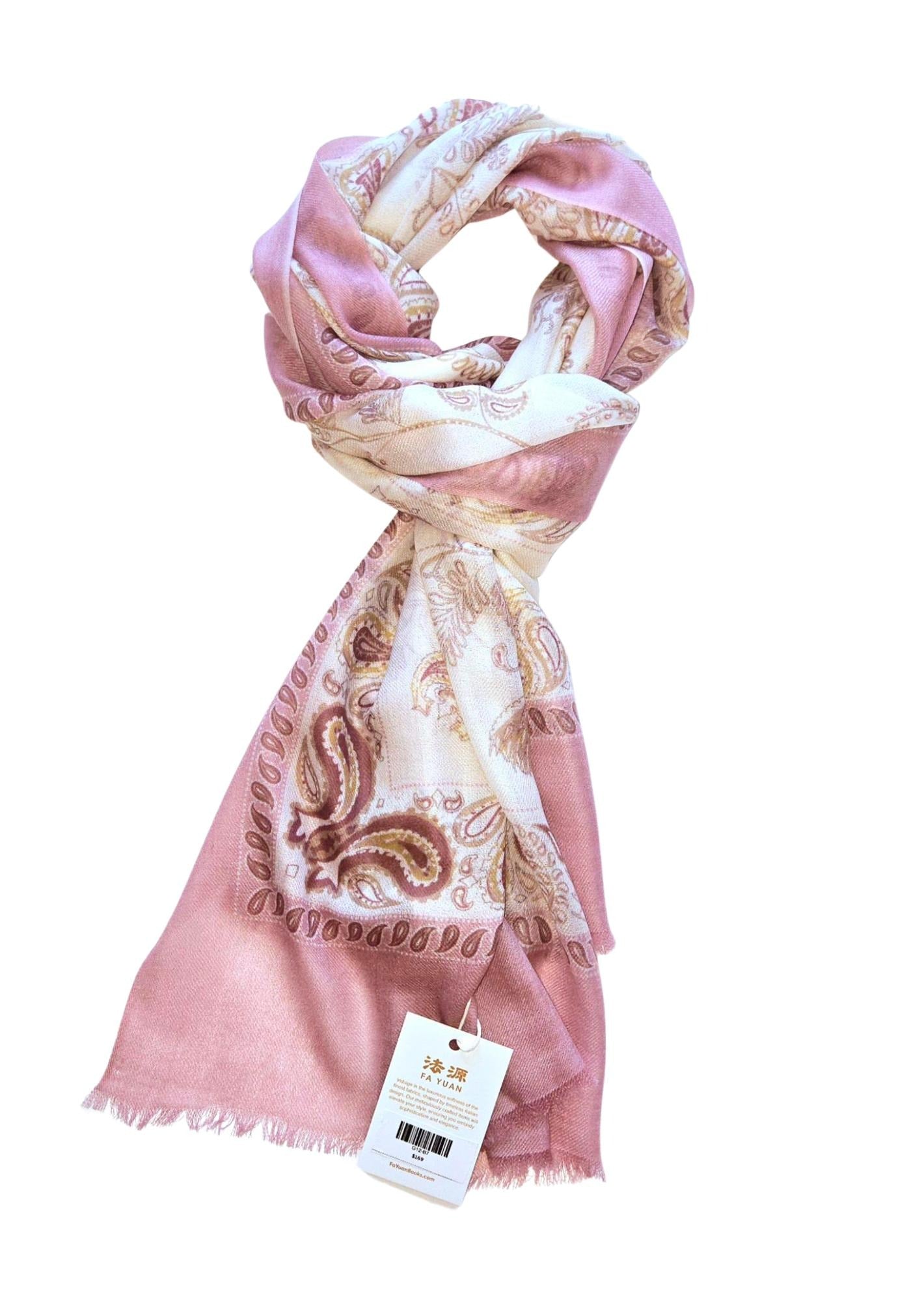 Shawl_Thin_Pink Flower (Last Chance)